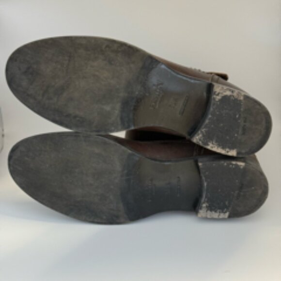 Prada Brown Leather Buckle Moto Boots – Women’s 38.5 (US 8.5) - Picture 4 of 10